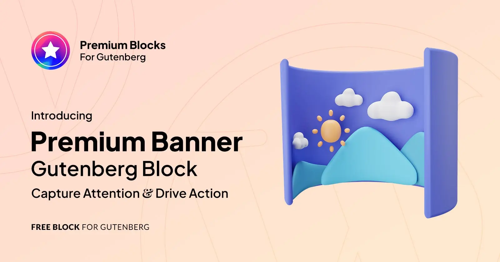 Premium banner block (Gutenberg)" - focuses on core functionality.